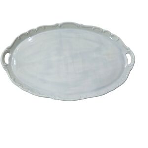 Elegant White Oval Serving Platter